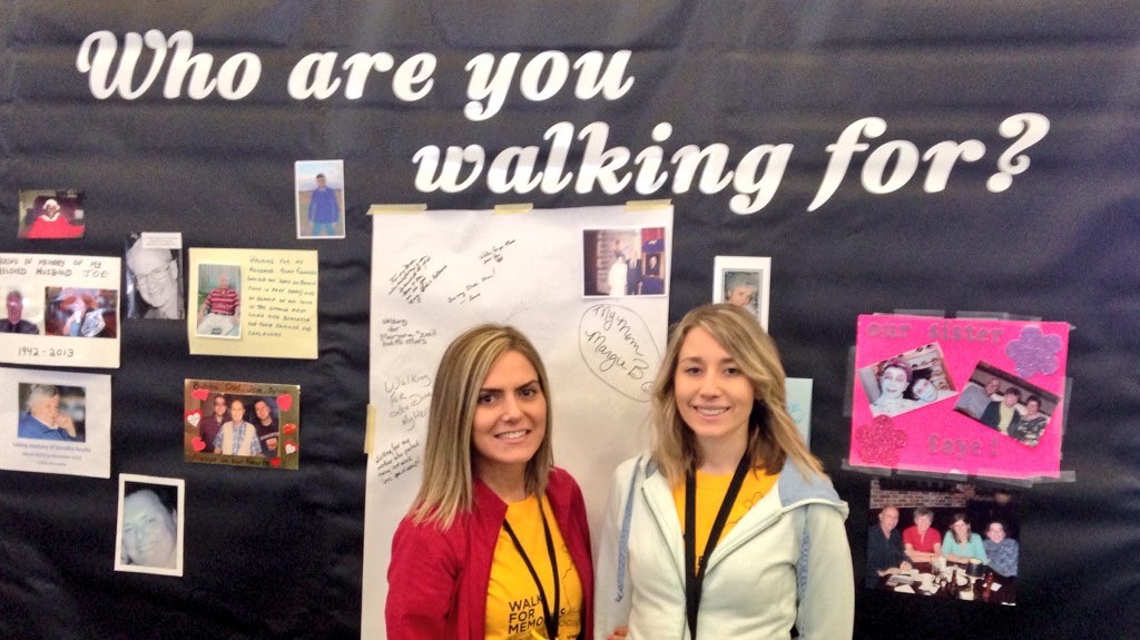 Author Amanda & Illustrator Samantha Walking the 2015 Walk for Memories!